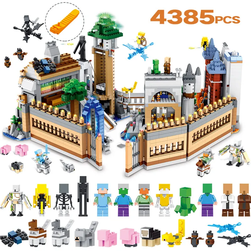 

Technic Building Blocks Kit Compatible LegoINGLYS Minecrafted Large Magic Castle Model Bricks Children Toys 4385PCS