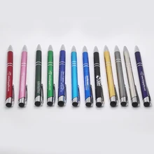 Высокое качество Классическая 10 цветов металлическая ручка на заказ Выгравированная с вашей даты свадьбы или названия свадьбы для гостей и друзей