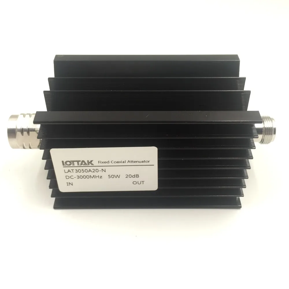 

Hot Factory Direct Wholesale Attenuator 50W 50 Watts DC-3 Ghz 20dB N RF coaxial Power plug M to jack F 50resistance
