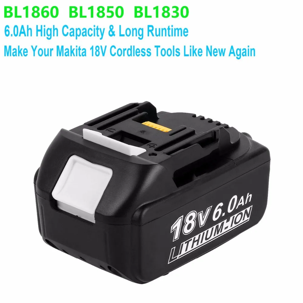 

Hot-selling Power Tools 18V Rechargeable Replacement Battery 6000mAh Li-Ion Battery Replacement For MAKITA BL1860
