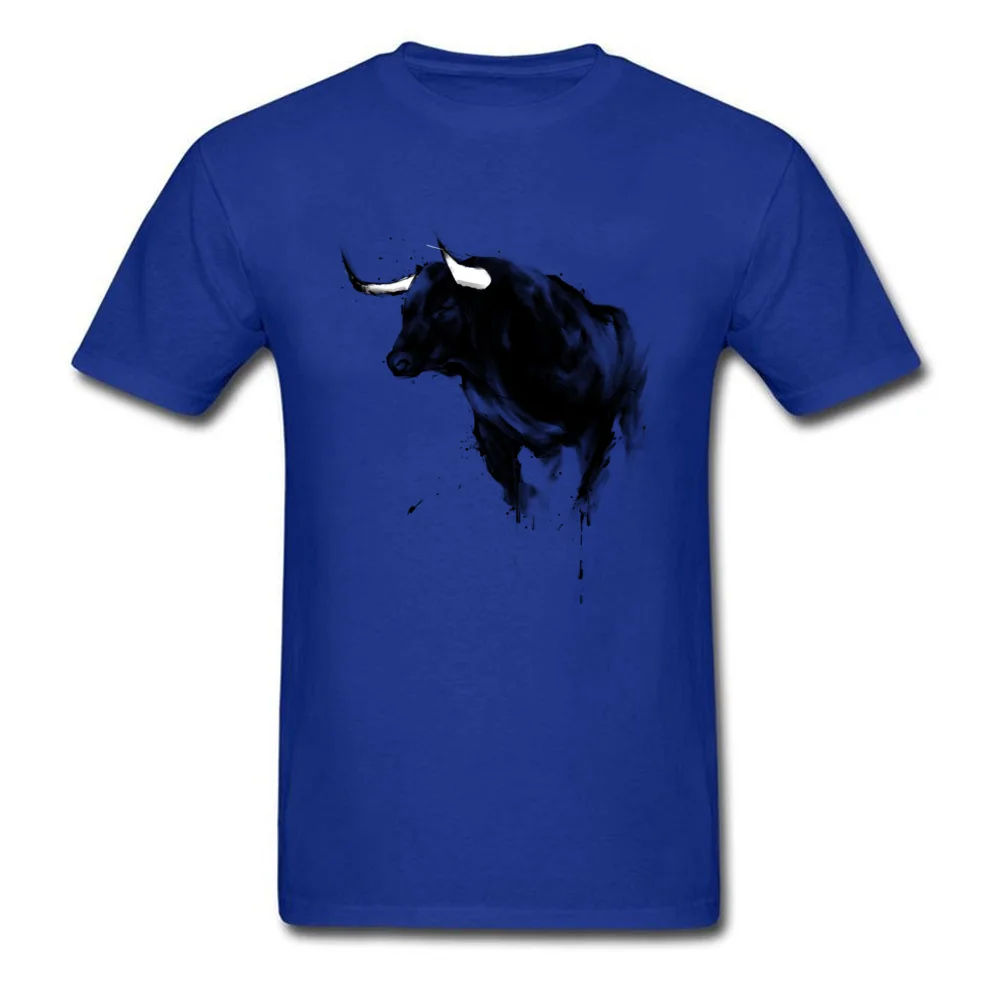Bull Shirt T Shirts for Men Street Labor Day Tops Shirts Short Sleeve Retro Design Tee Shirts Round Collar 100% Cotton Fabric Bull Shirt blue