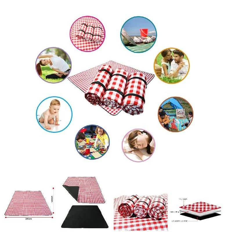 

Thicken Pad Breathable Soft Blanket for Outdoor Camping Beach Plaid Picnic Mat