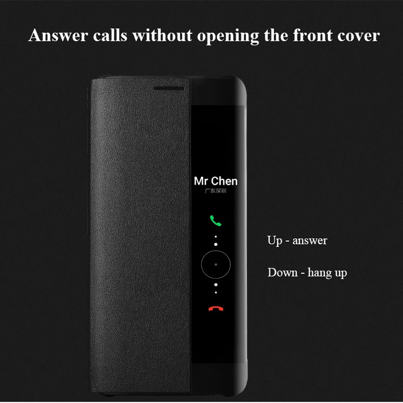 

For Huawei P20 Case P20 Pro PU Leather Flip Cover Smart Window View Phone Cases For Huawei Mate 10 Pro P10 Plus Mate 9 Pro Cover