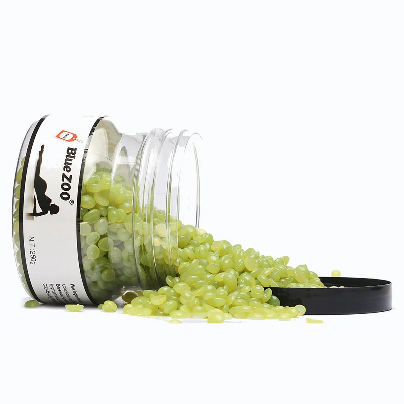 Green Tea No Strip Hard Wax Beans 250g/Barrels Cire Epilation Chaude