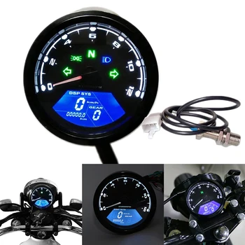 

Universal LCD Digital Odometer Speedometer Tachometer Motorcycle MotorBike DI