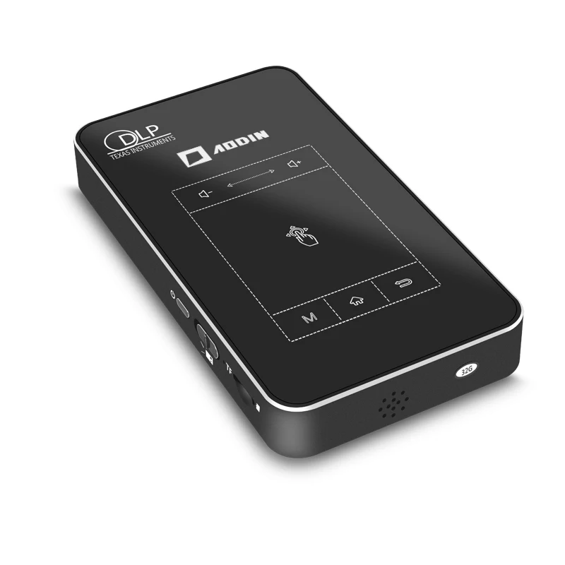 Портативный проектор AODIN 1 + 32G Wi Fi умный мультисенсорный HD DLP HDMI карманный мини