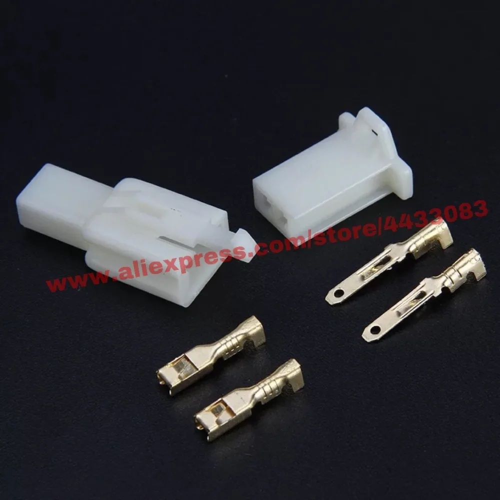 40 Set Practical Auto Electrical 2 3 4 6 Pin 2.8 mm Wire Terminal Connector with Fixed Hook Male Female Terminals Housing Kits (4)