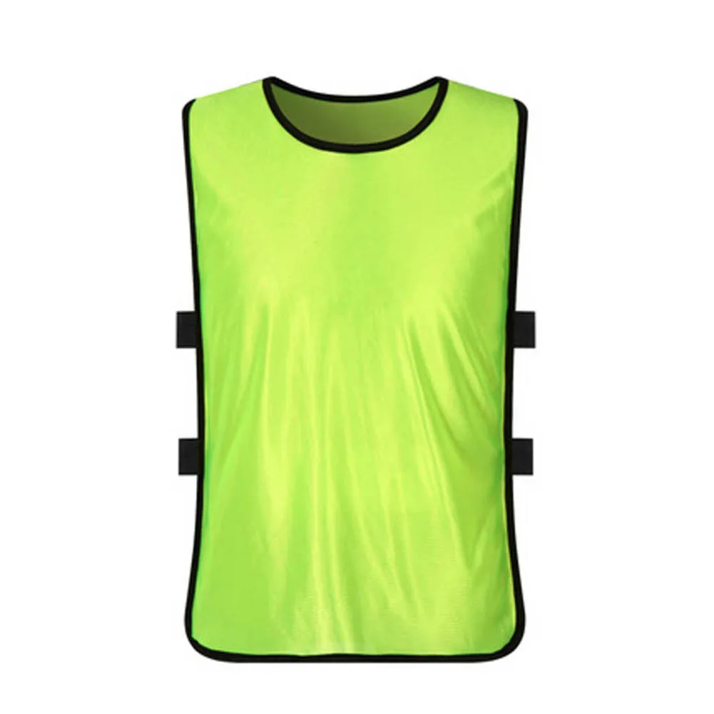 Спортивные тренировочные нагрудники для баскетбола нетбол крикет жилеты футбольные Топы - Цвет: Fluorescent green
