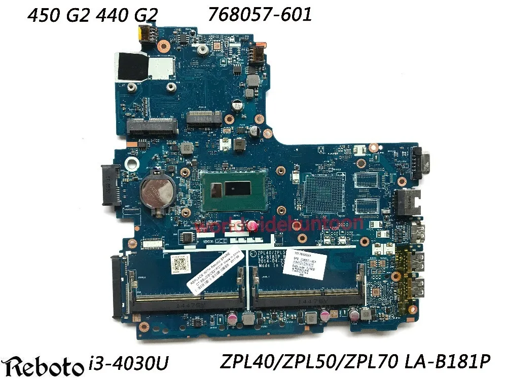 Стильная материнская плата для ноутбука HP 450 G2 440 с CPU SR1EN i3 4030U PN: 768057 601 ZPL40/ZPL50/ZPL70 LA