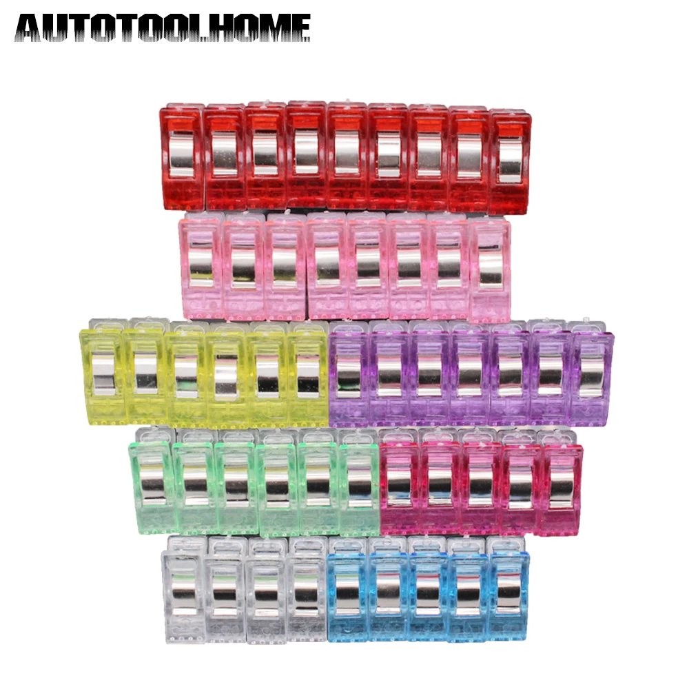 500pcs Garment Plastic Wonder Clips Holder For Diy Patchwork Fabric Quilting Craft Sewing