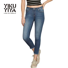 YIKUYIYA 2016 Winter Warm Jeans for women Trousers American apparel Wash Cotton Basic Jeans Casual Pockets