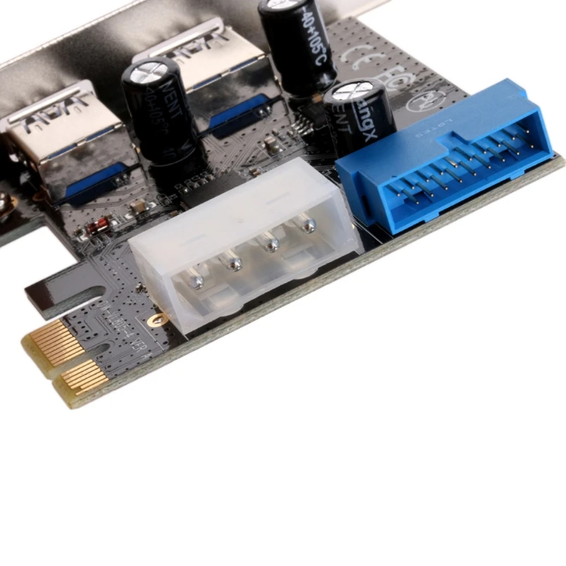 2 портами плата PCI Express USB 3,0 передняя панель с адаптером карты управления 4-Pin& 20 Pin