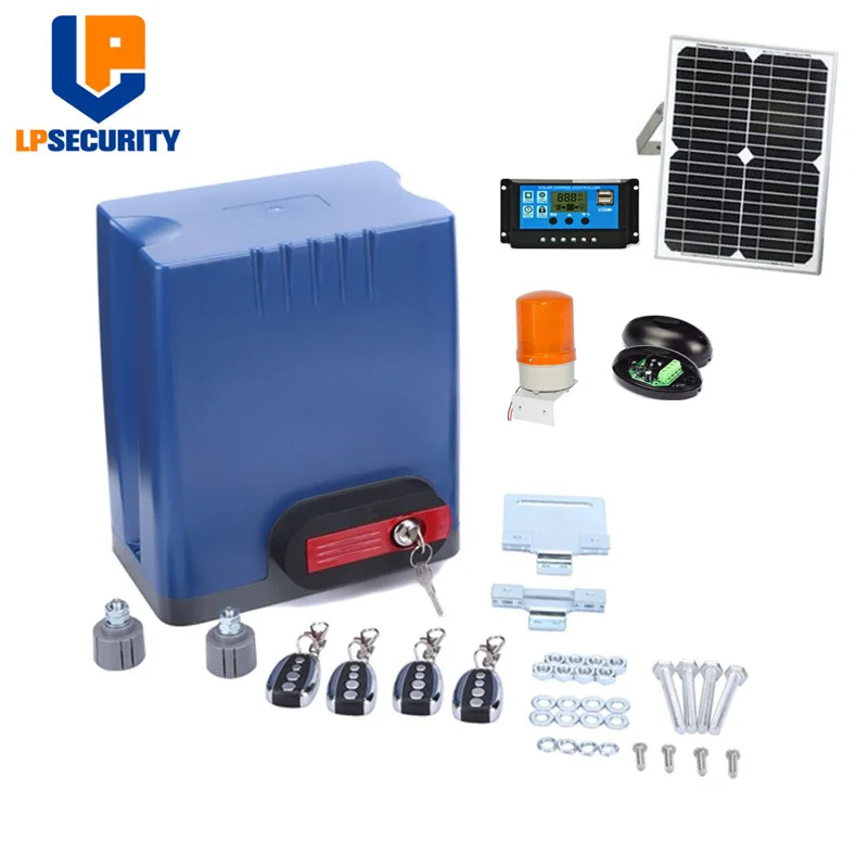 DC24V 220VAC Sliding Gate Opener 800KGS Solar Powered Gate Opener y Accessory Kit GSM /wireless keypad optional