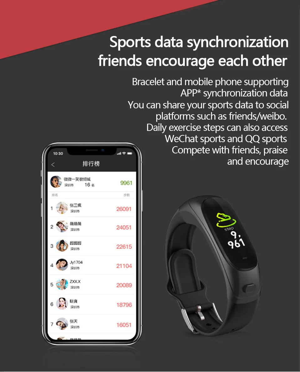 Smart band V08 Smart Watch Bracelet Waterproof Earphone Sensor Fitness Tracker Heart Rate Test  Smart Talk Band For Android ios (25)