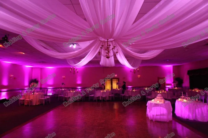 10pcs Lot White Luxury Wedding Ceiling Drapery 10mx0 7m Wedding