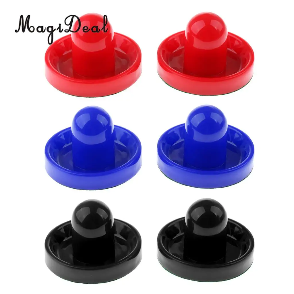 2 Pieces Air Hockey Felt Pushers Goalie Handles Paddles Replacement with Home Tables for Full-size Air Hockey Games