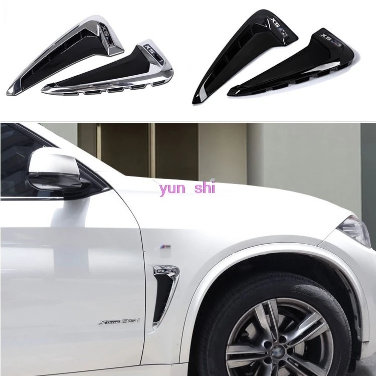2 Pcs For 2014-2017 BMW X5 Acessories 2 colors ABS Car Front Fender Decoration Side Air Vent Nozzle Car-styling Car Covers