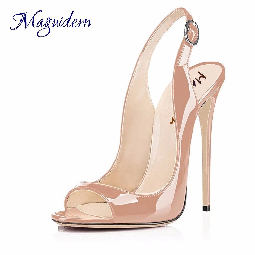 Maguidern 5 بوصة عالية الكعب الصنادل ، براءات الاختراع والجلود زقزقة اصبع القدم أحذية الكاحل مشبك معدني حزام خنجر كعب أحذية خفيفة كبيرة حجم Maguidern 5 بوصة عالية الكعب الصنادل ، براءات الاختراع والجلود زقزقة اصبع القدم أحذية الكاحل مشبك معدني حزام خنجر كعب أحذية خفيفة كبيرة حجم