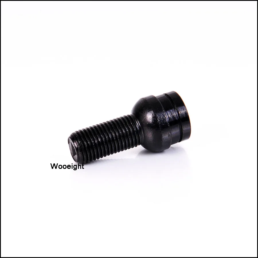 5PcsSet Black Car Accessories Anti-Theft Wheel Screw Bolt Lock Nut Key Adapter For Audi A4 A6 A8 Skoda Golf (7)
