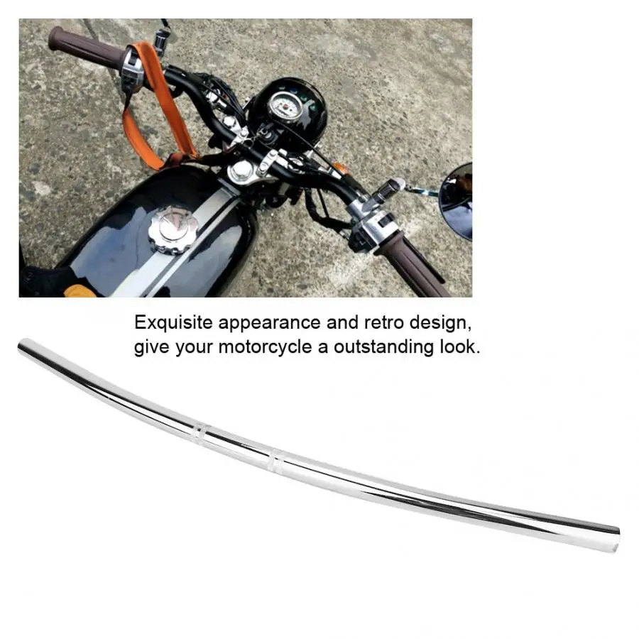 22 мм Диаметр алюминиевый сплав ретро мотоцикл модифицированный руль серебро