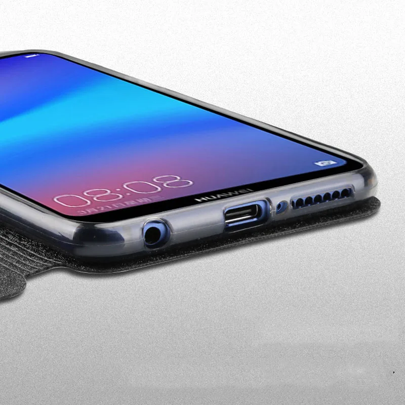 Флип чехол для huawei nova 3e кожаный книжка из искусственной кожи Mofi роскошный мягкий