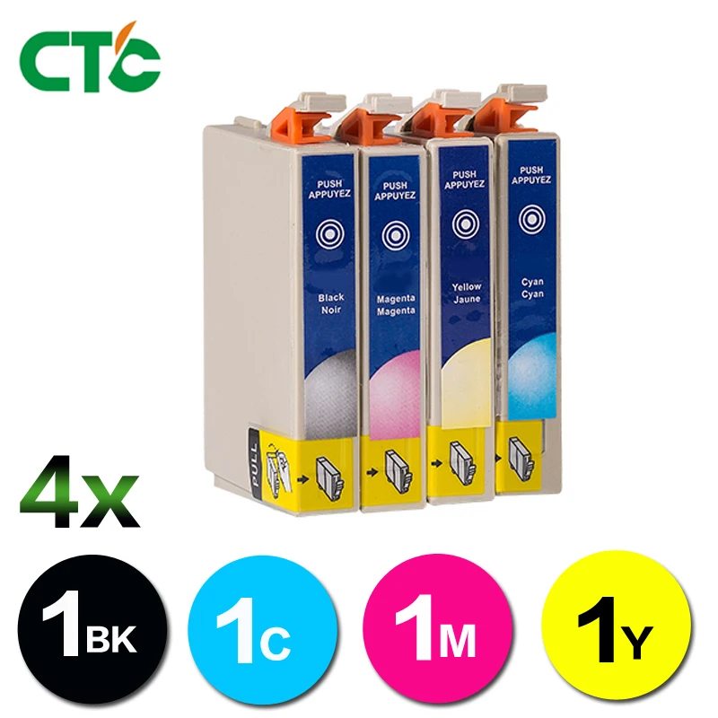 

4 Color T0551 T0552 T0553 T0554 Ink cartridge T551 For Epson Stylus Photo Inkjet Cartridges RX420 RX425 RX520 R240 R245 Printer