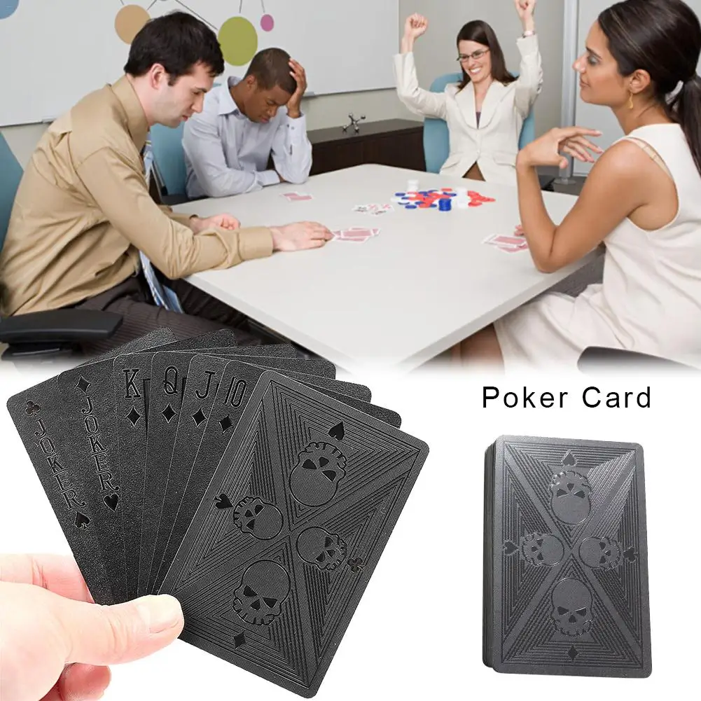 Череп игральные карты пластиковые водонепроницаемые карты для покера карты для мага коллекция черная карточная игра подарки