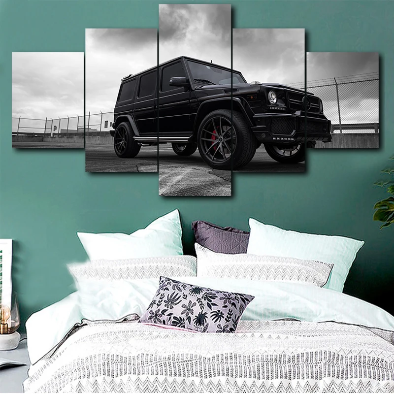 Современный плакат домашний Декор Рамка настенная художественная картина для гостиной 5 шт. jeep Автомобильная живопись холст HD печать