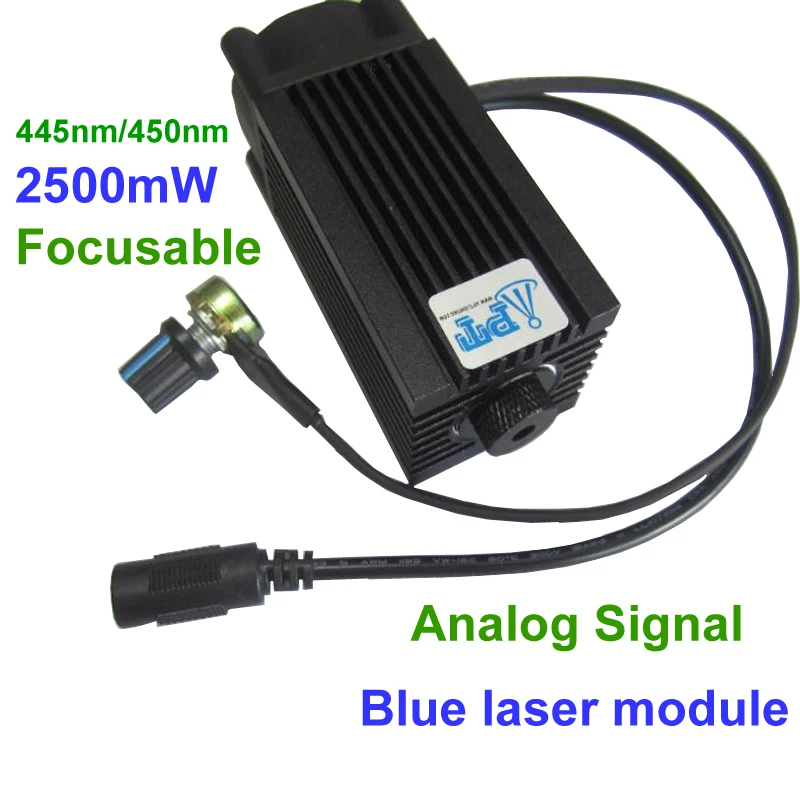 

DIY CNC 2500mw/2.5w 450nm Focusable blue Laser Module diode laser cut Engraving Engrave carving Machine CNC Adjust Power