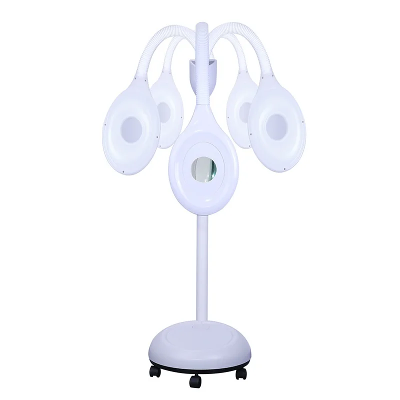 AC110-240V Dimming LED Medical Floor Lamp 8X Magnifying Glass Cold Light Operation Shadowless Lamp For Beauty Salon Nail Tattoo