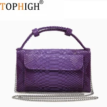 TOPHIGH кошелек Роскошный мини кожаный мешок Сумка-Кроссбоди из натуральной кожи Высокое качество Змеиный узор кожаная сумка L172