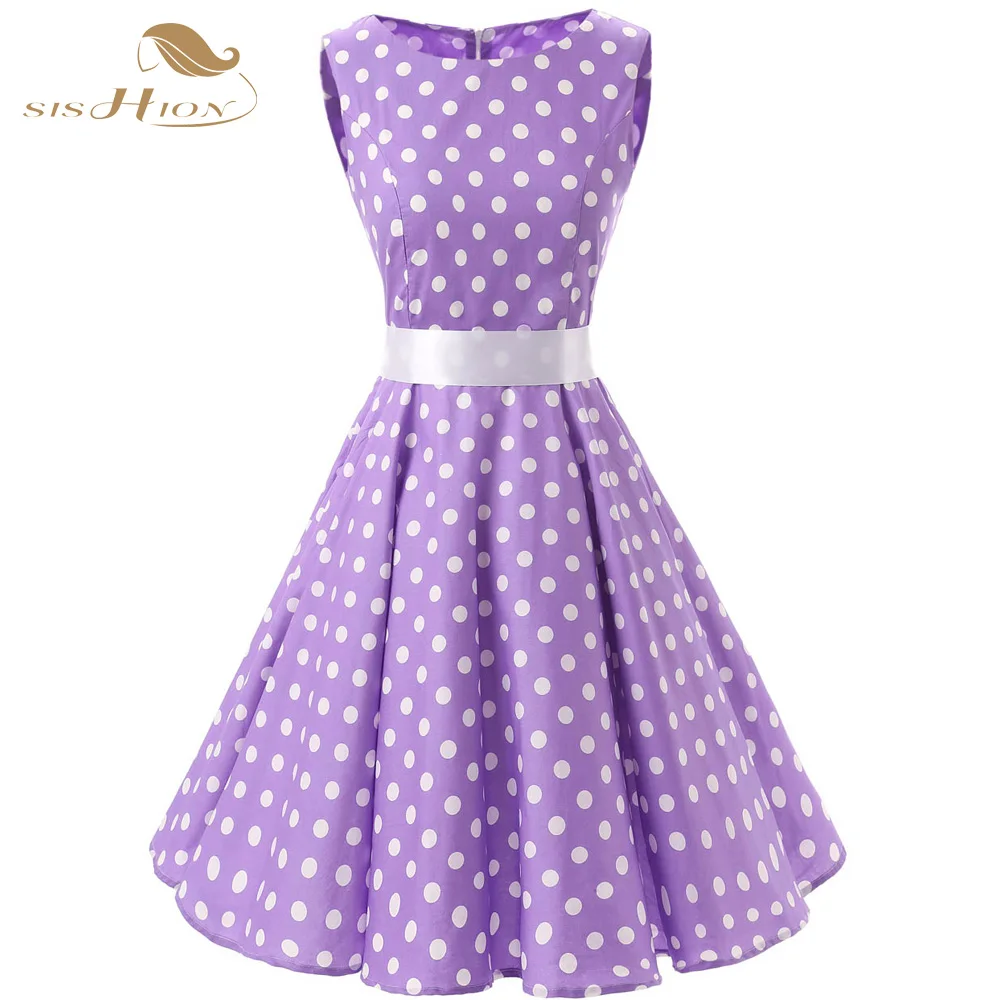 purple 50s dress