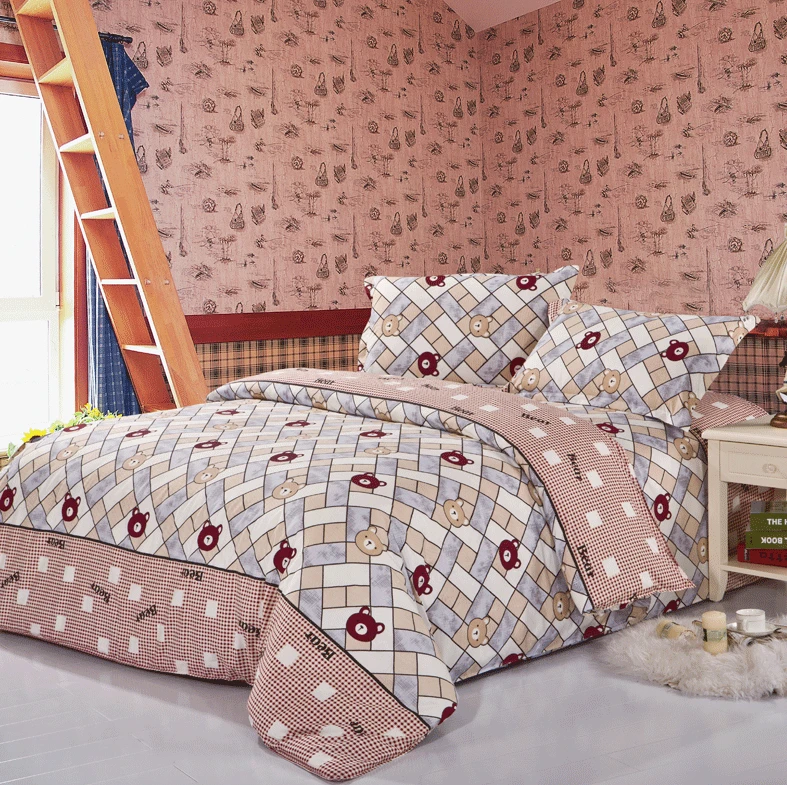 style Teddy Bear King Queen twin size bedding sets/bedclothes/ duvet