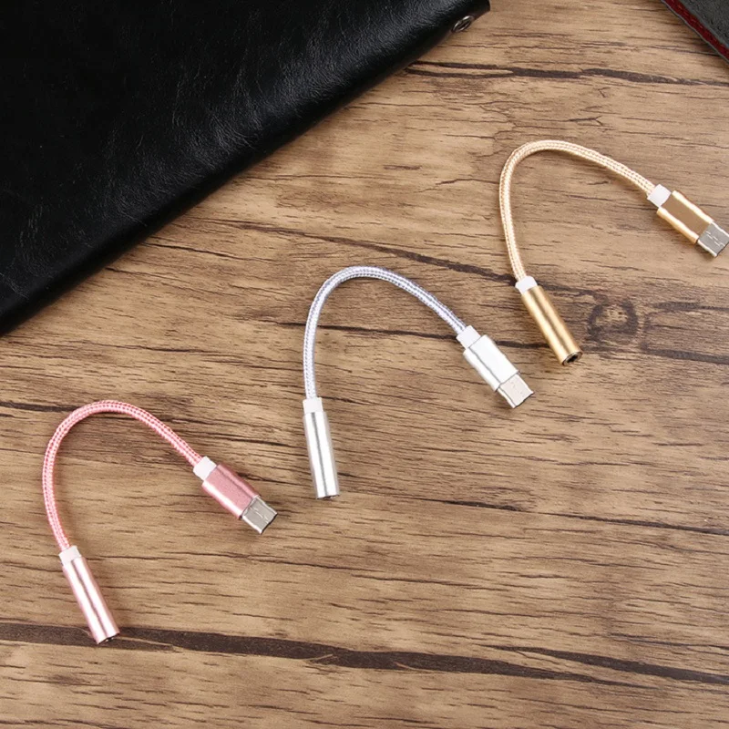 

Type C 3.5 Jack Earphone USB C to 3.5mm AUX Headphones Adapter For Huawei mate 20 P30 pro Xiaomi Mi 6 8 9 SE Audio cable