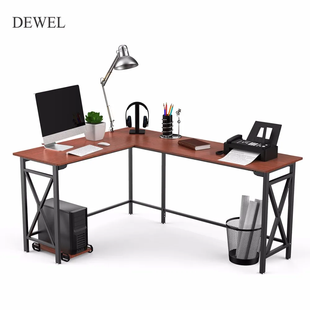 L Shaped Computer Desk Laptop Table Home Office Workstation Desk