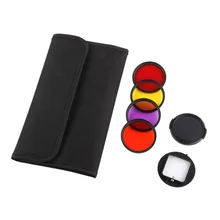 4pcs 52mm Full Color Filter Set + Adapter + Lens cap + 6-slots Case for Gopro Hero 3+ Camera