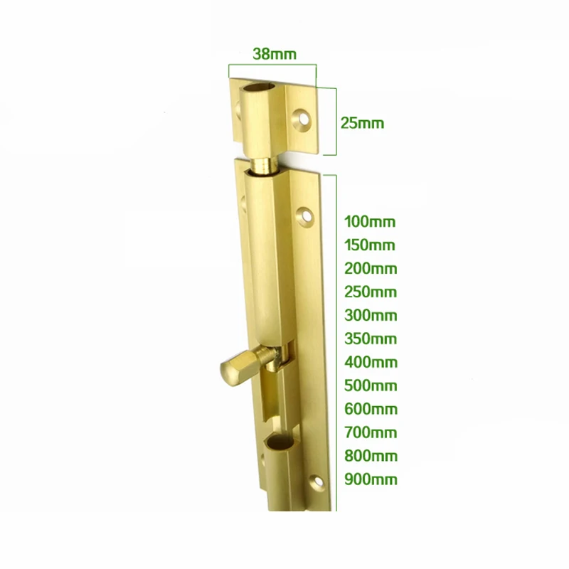 50mm Solid Brass Door Barrel Bolt 2/" New And Sealed