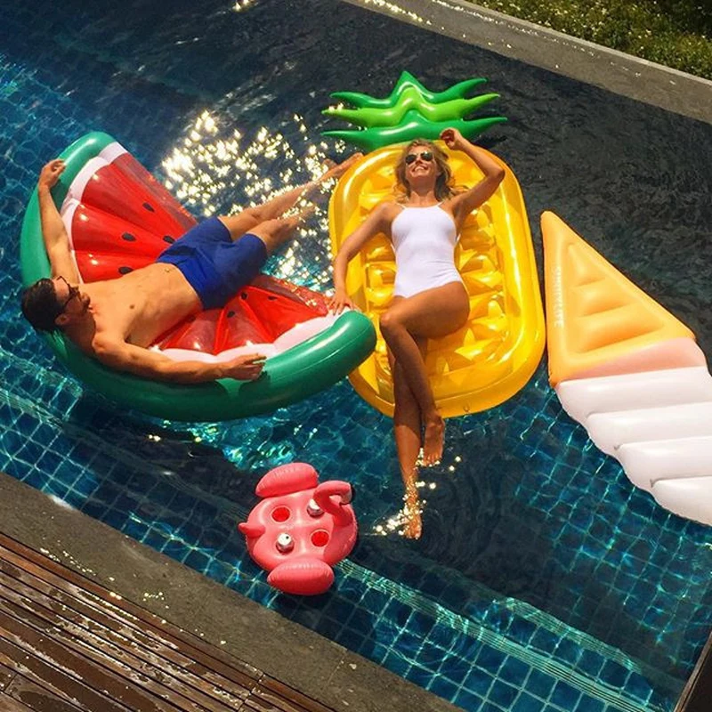 180*90 см гигантский надувной ананас, арбуз поплавок для бассейна новое кольцо для плавания трубка летняя вода забавная игрушка надувная подушка матрас