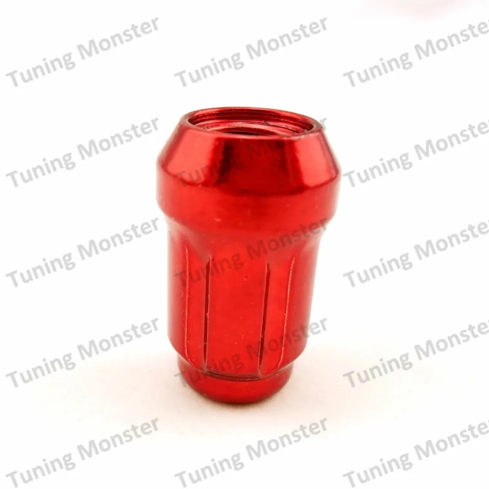 Тюнинг Monster Red M12xP1.5/1,25 20 шт паз Автомобильные Колесные гайки противоугонные защитные гайки закрытые из легированной стали