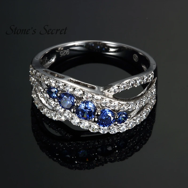 Классические изогнутые дизайнерские модные 925 пробы серебряные танзанит обручальные кольца лучшие продажи кольца для женщин