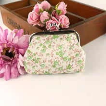 Las mujeres bolso de la señora Retro Vintage flor monedero pequeño monedero embrague porte feuille femme vendemos llantas párr mujer monederos clip