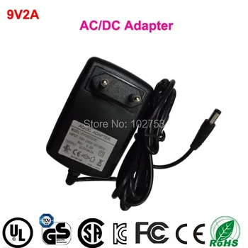 

18W 9v power supply free shipping 10pcs 100% new high quality EU wall mount dc 2a charger adapter AC 220V transformer converter