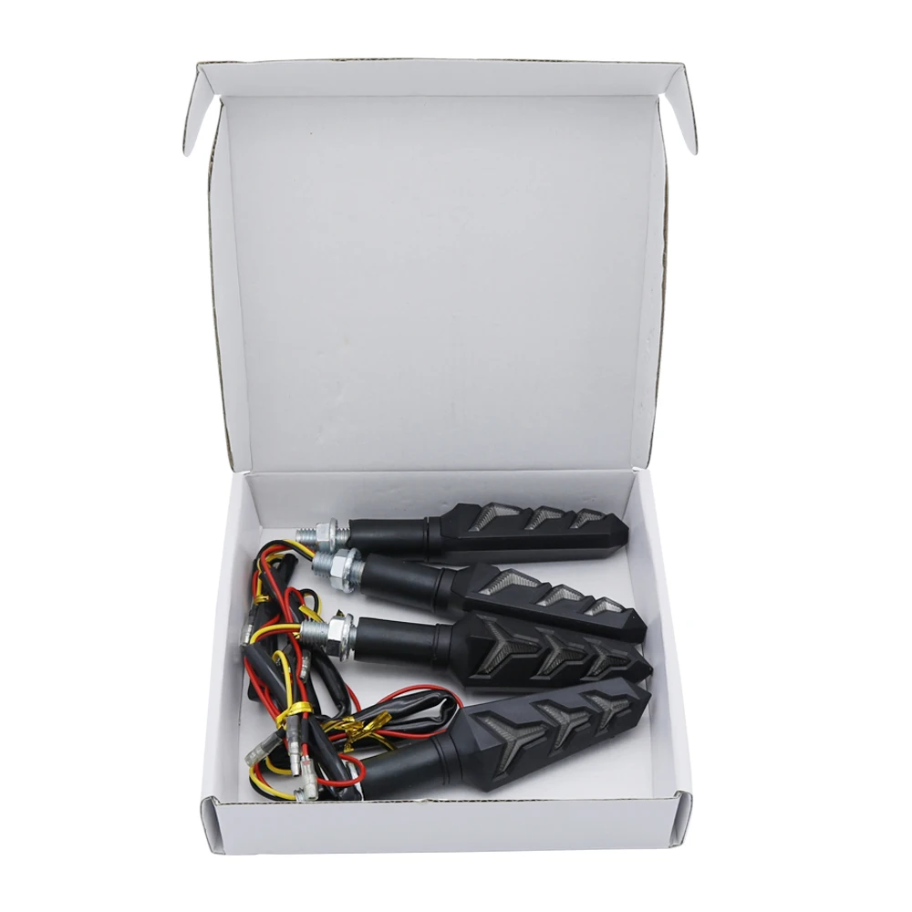 NEW Motorcycle Led Amber Turn Signals Waterproof Turn Lights LED Flowing Water Flicker Led Lamp Motocross Lights Signal Lamp (10)