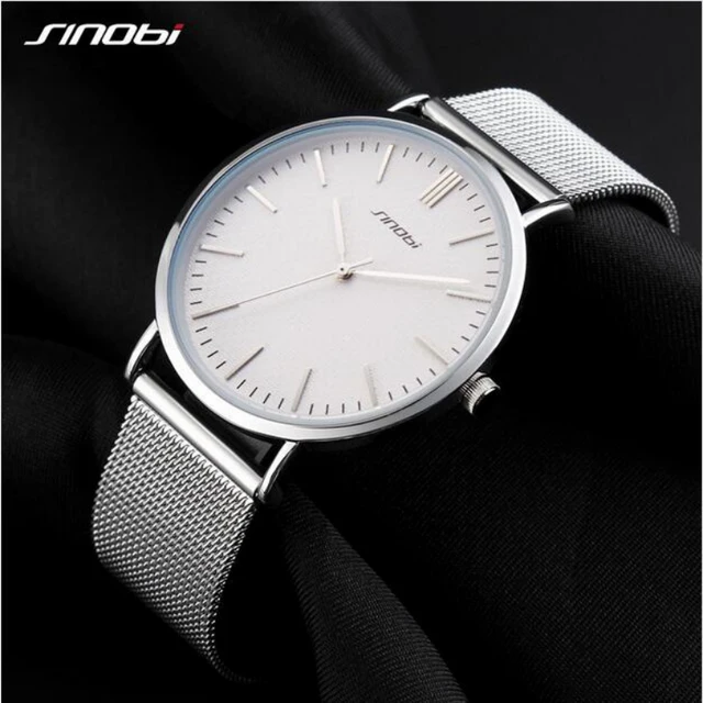 SINOBI Fashion Stainless Steel Watch Men Women Watches Simple Men's Watch Minima SINOBI Fashion Stainless Steel Watch Men Women Watches Simple Men's Watch Minima