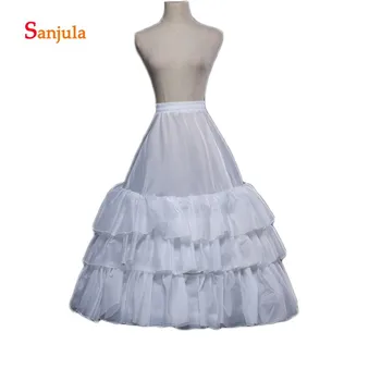 

2 Hoops 3 Layers Ruffles White Petticoat for Short Dresses Wedding Dress Crinolina Women Casual Dress Skirt accesorios de boda