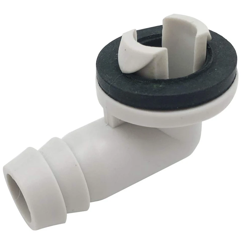 Кондиционер Ac сливной шланг соединитель Локоть Фитинг с резиновым кольцом для мини-сплит-блоков и окна Ac блок 3/5 дюймов(15 мм - Цвет: White