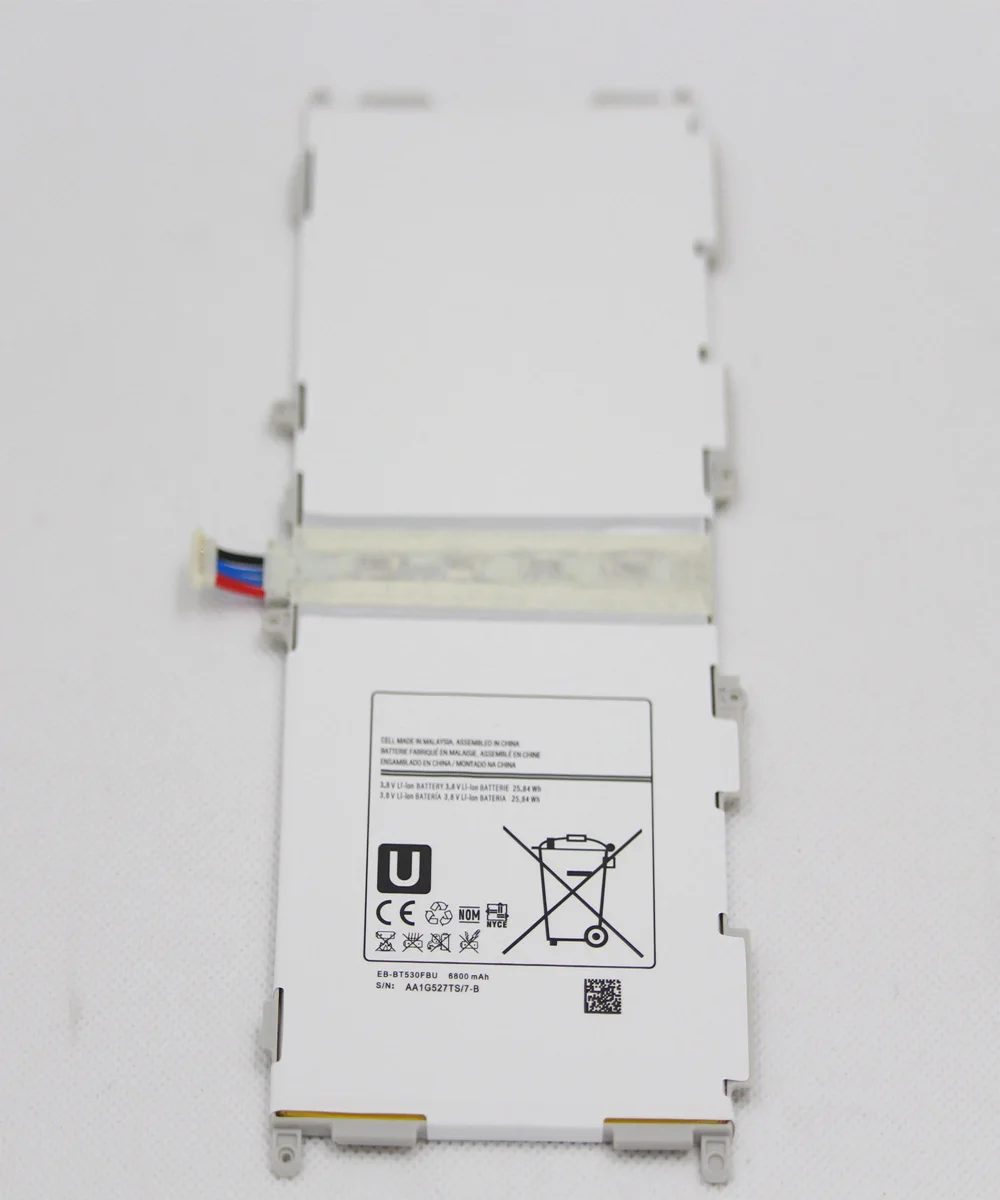 10 шт./лот Tab батарея EB BT530FBU для Samsung GALAXY 4 SM T530 T531 T535 T537 T533 6800 мАч планшет