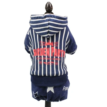 

Dog Warm Hoodies Stripe Coat Puppy Teddy Dog Pet Jumpsuit Autumn Winter Clothes for Small Pet XS S M L XL 2XL
