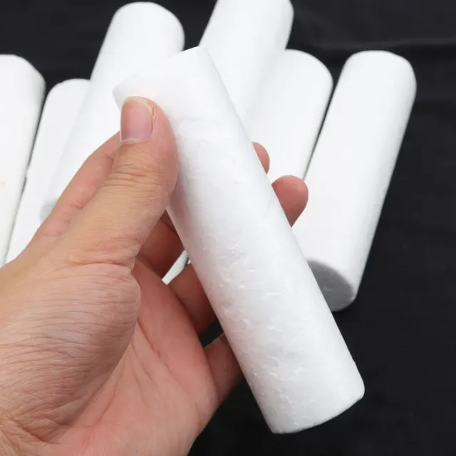 10pcs Cylinder Shape Polystyrene Styrofoam Foam for Modeling Craft