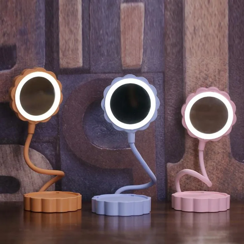 Креативные подарки led многофункциональная луна торт лампа USB перезаряжаемая семицветная атмосфера макияж сценическая лампа